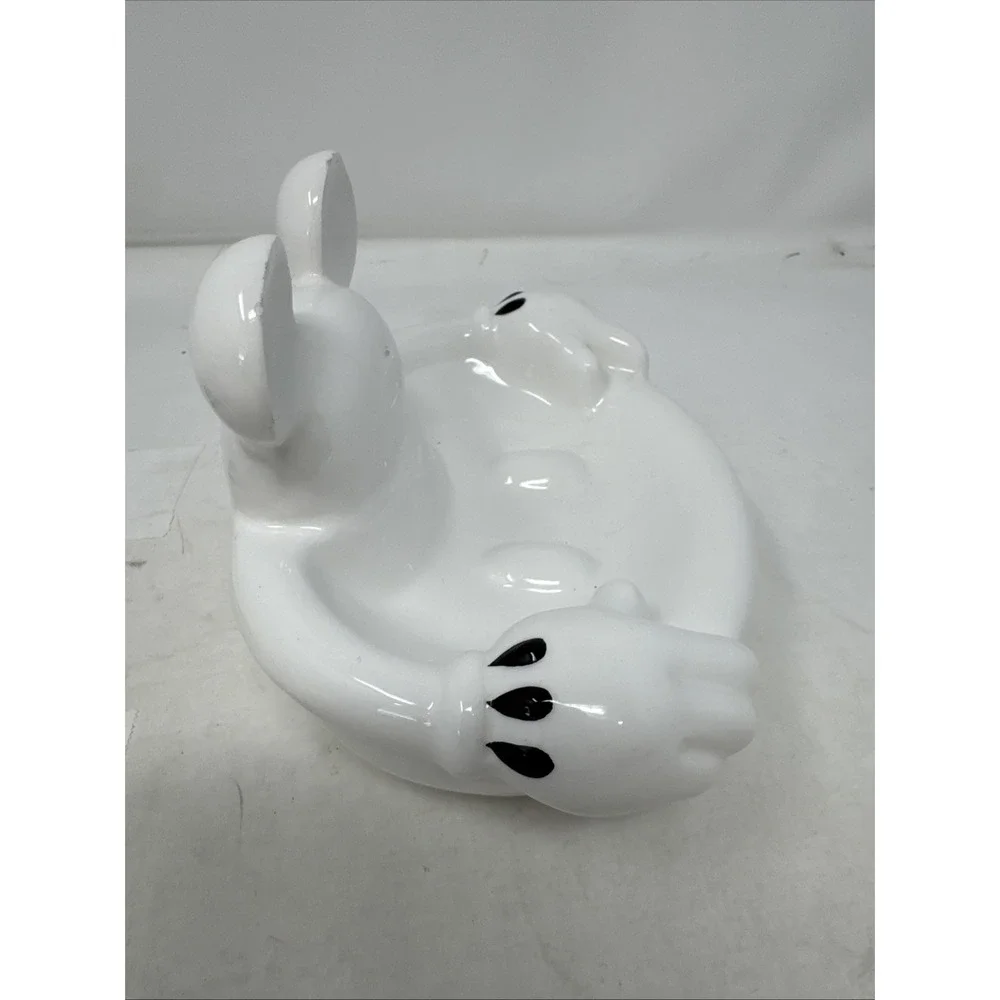 Disney Park MICKEY MOUSE White Soap Holder‎ And Cup Ceramic Bathroom